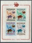 تصاویری از نقشه کشور اندونزی و نشان اتحادیه جهانی پست ونشان کشور اندونزی (گاو نر)