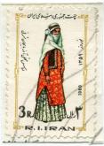 نقش یک زن با لباس محلی آذربایجان شرقی