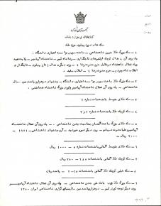 صورت مجلس های سکه های تحویلی از طرف دفتر مخصوص فرح پهلوی و آستان قدس رضوی به موزه ملی ملک 