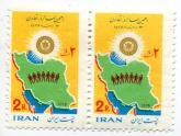 نقش تاج و نقشه ایران و مردم